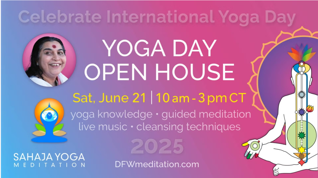 Yoga Day DFW Sahaja Yoga 2025 for web