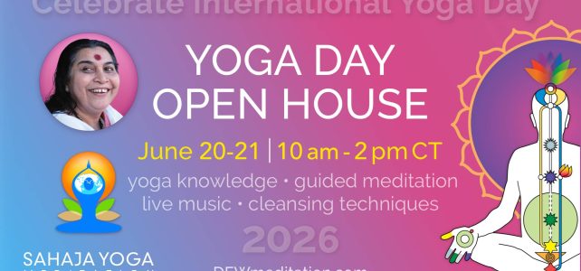 Invite for Yoga Day Open House, Sahaja Yoga DFW